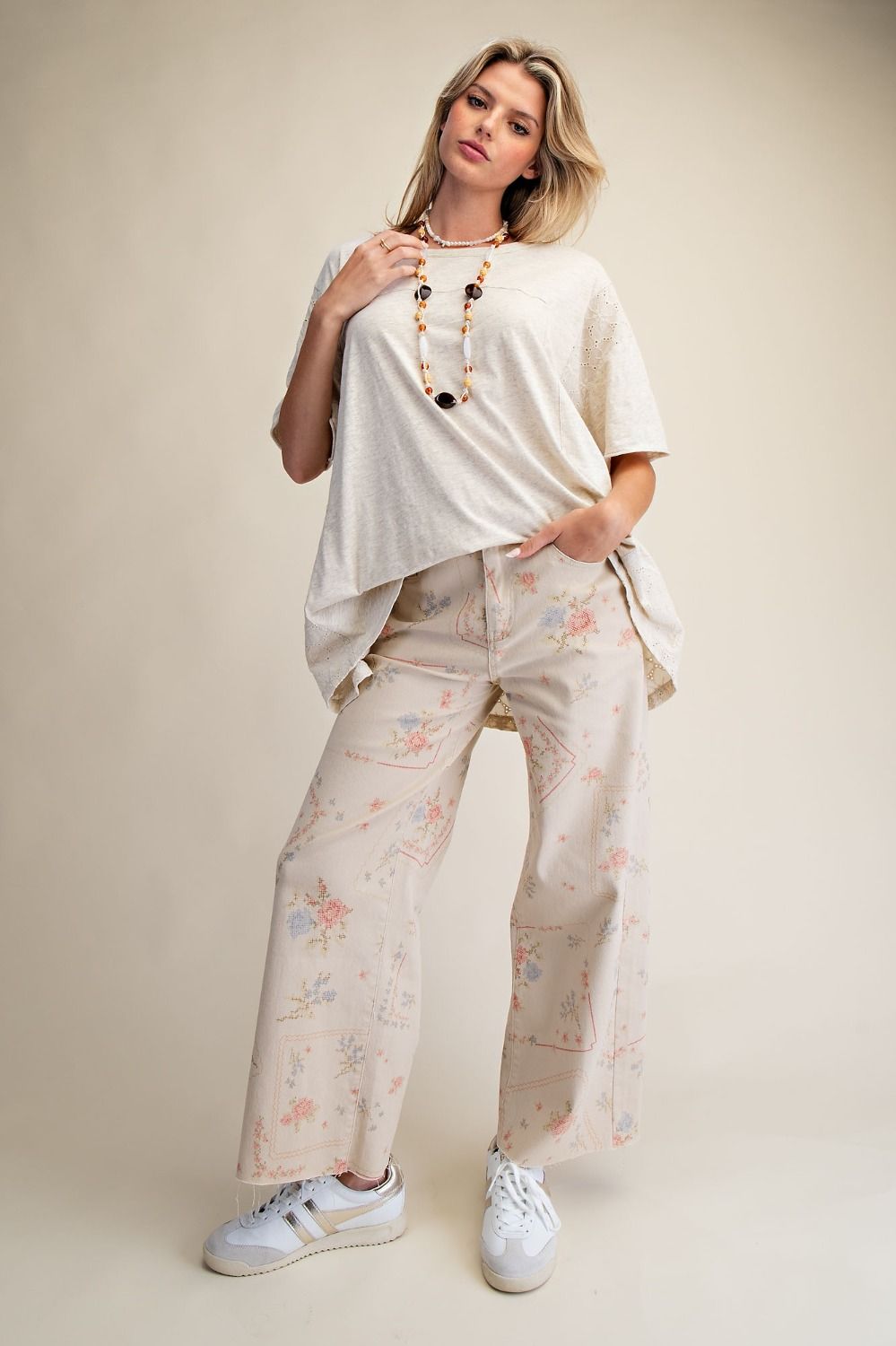 Cross Stitch Twill Pants