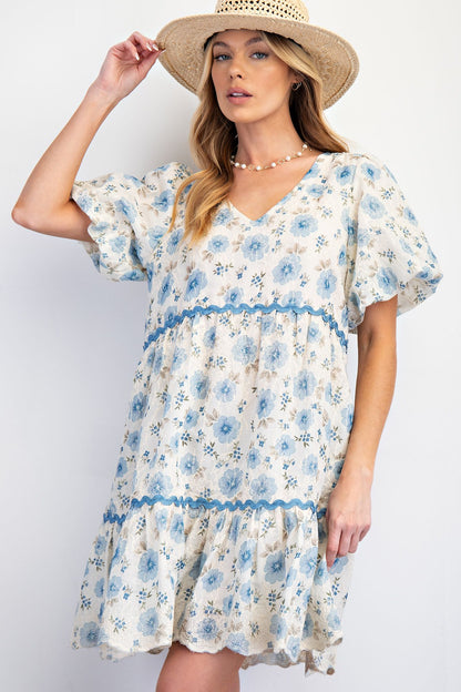 Floral Scalloped Dress