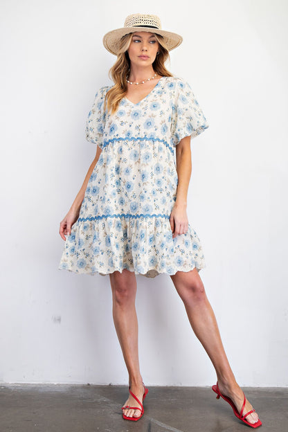 Floral Scalloped Dress