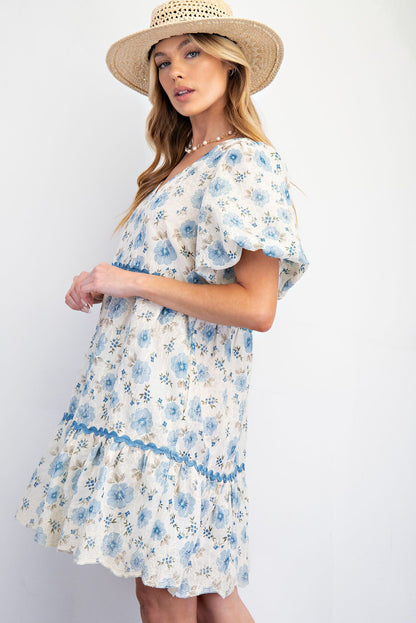 Floral Scalloped Dress