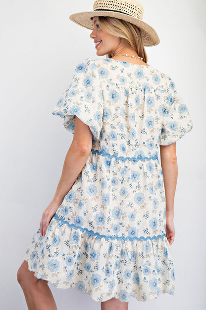 Floral Scalloped Dress