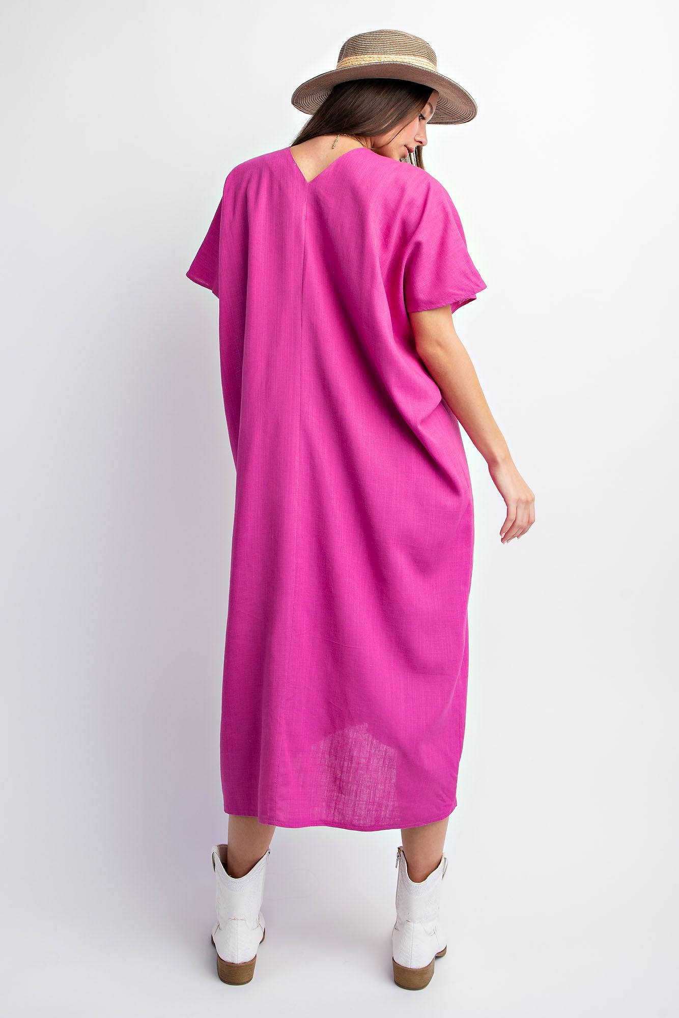 Short Sleeve Linen Dress