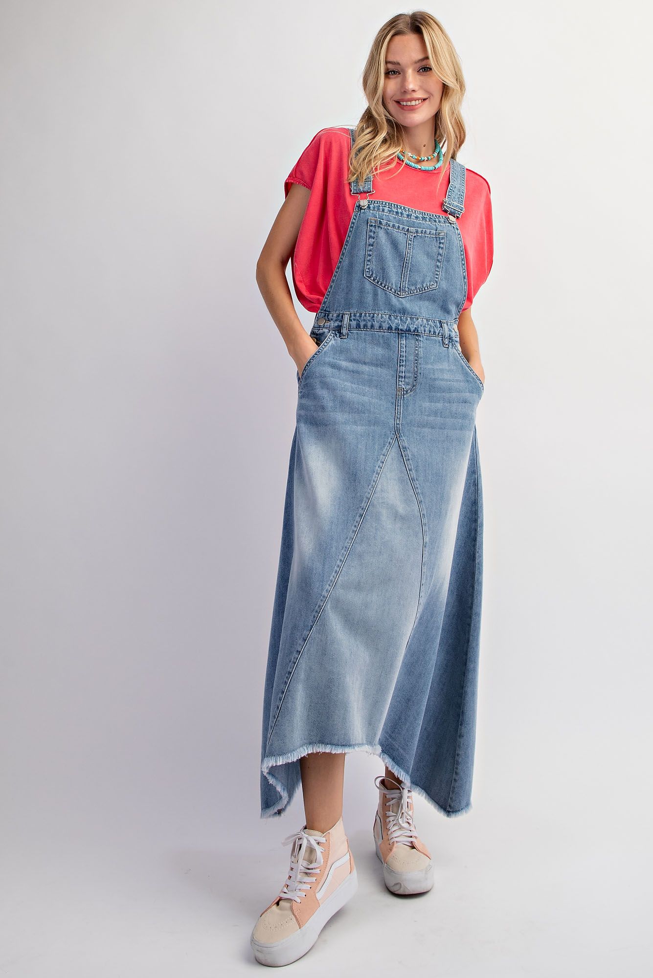 Washed Jumpsuit Denim Dress