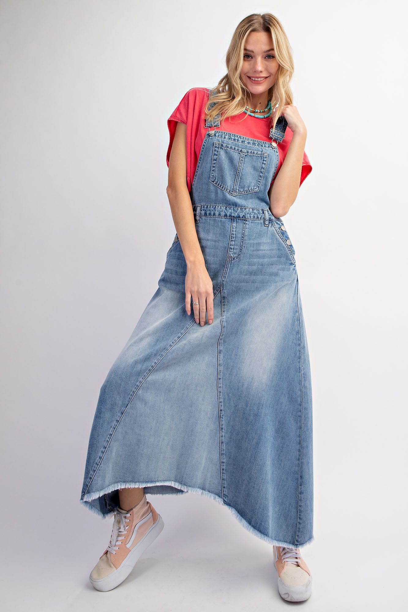 Washed Jumpsuit Denim Dress