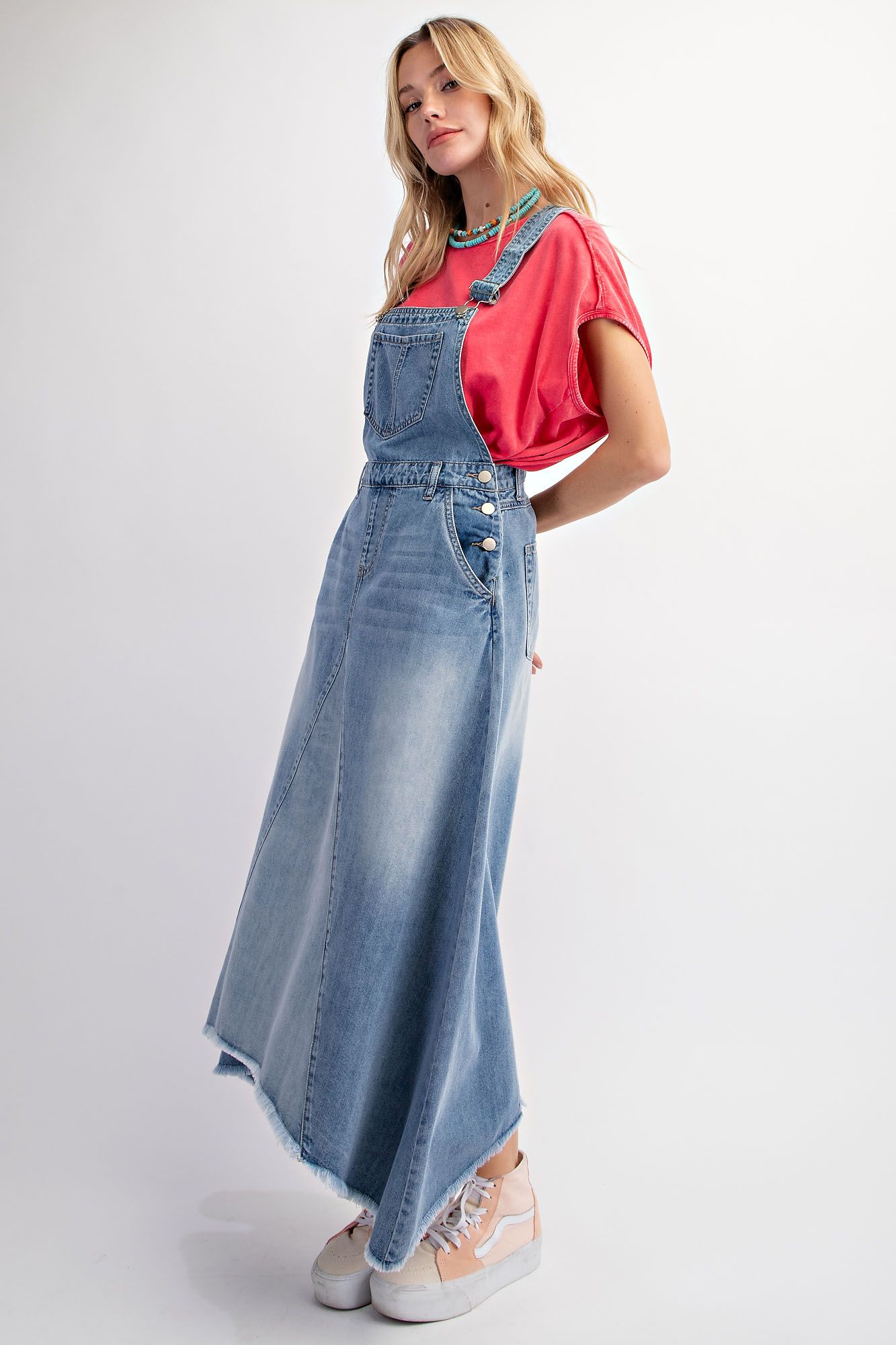 Washed Jumpsuit Denim Dress