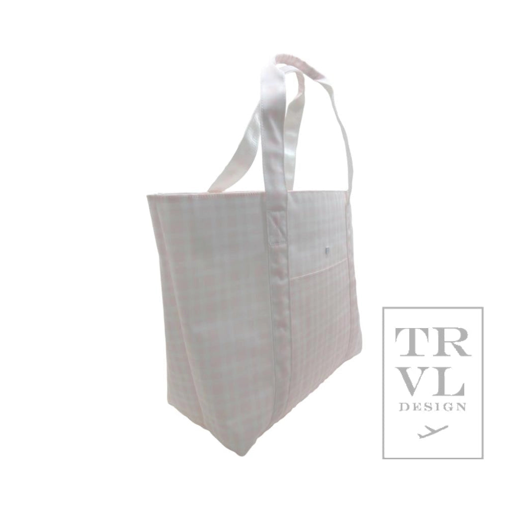 Jumbo Tote - XL Tote in Pimlico Plaid Pink