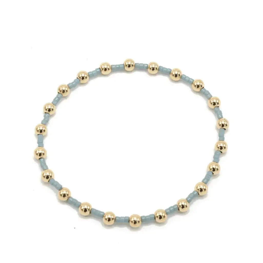 Coastal Pale Blue Newport Gold Filled Waterproof Bracelet