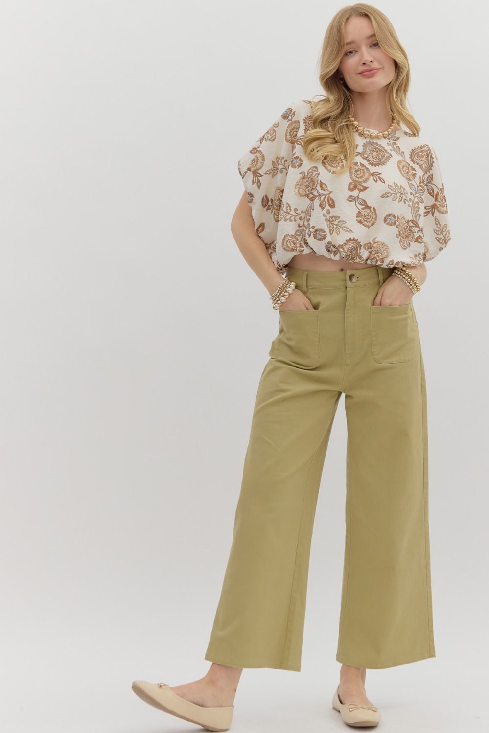 High Rise Wide Leg Pants