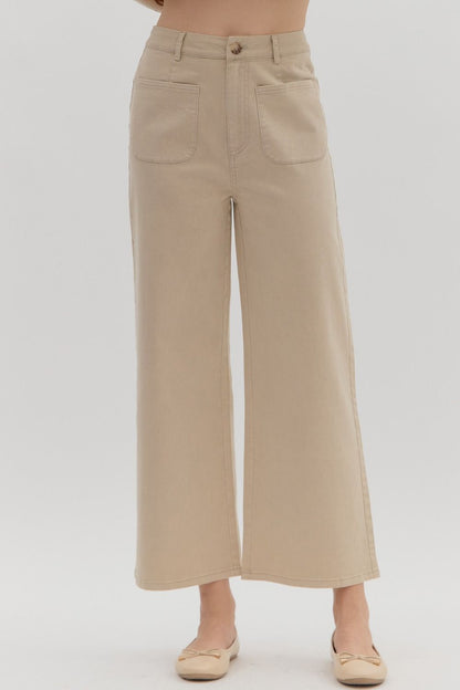High Rise Wide Leg Pants