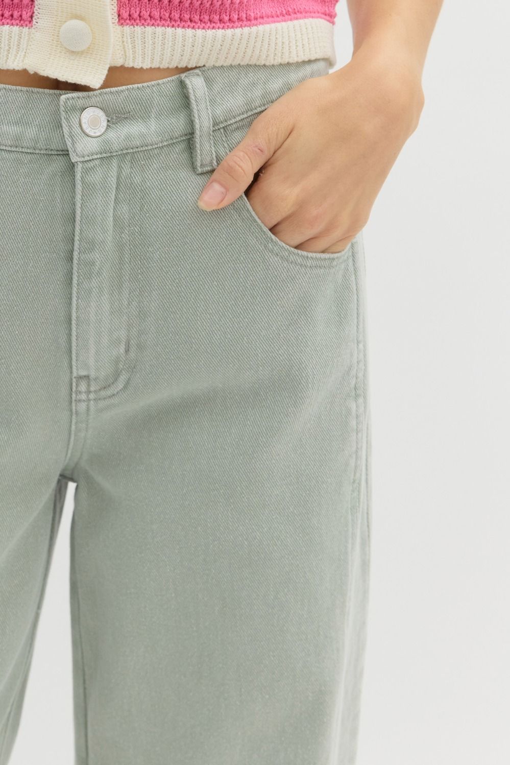 High Rise Ankle Barrel Pants