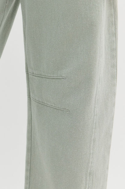 High Rise Ankle Barrel Pants