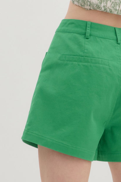 High Waist Cotton Shorts