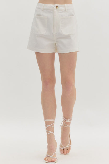 High Waist Cotton Shorts