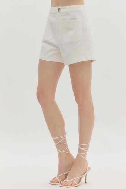 High Waist Cotton Shorts