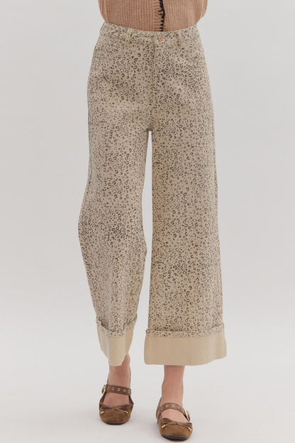 Leopard Wide Leg Pants