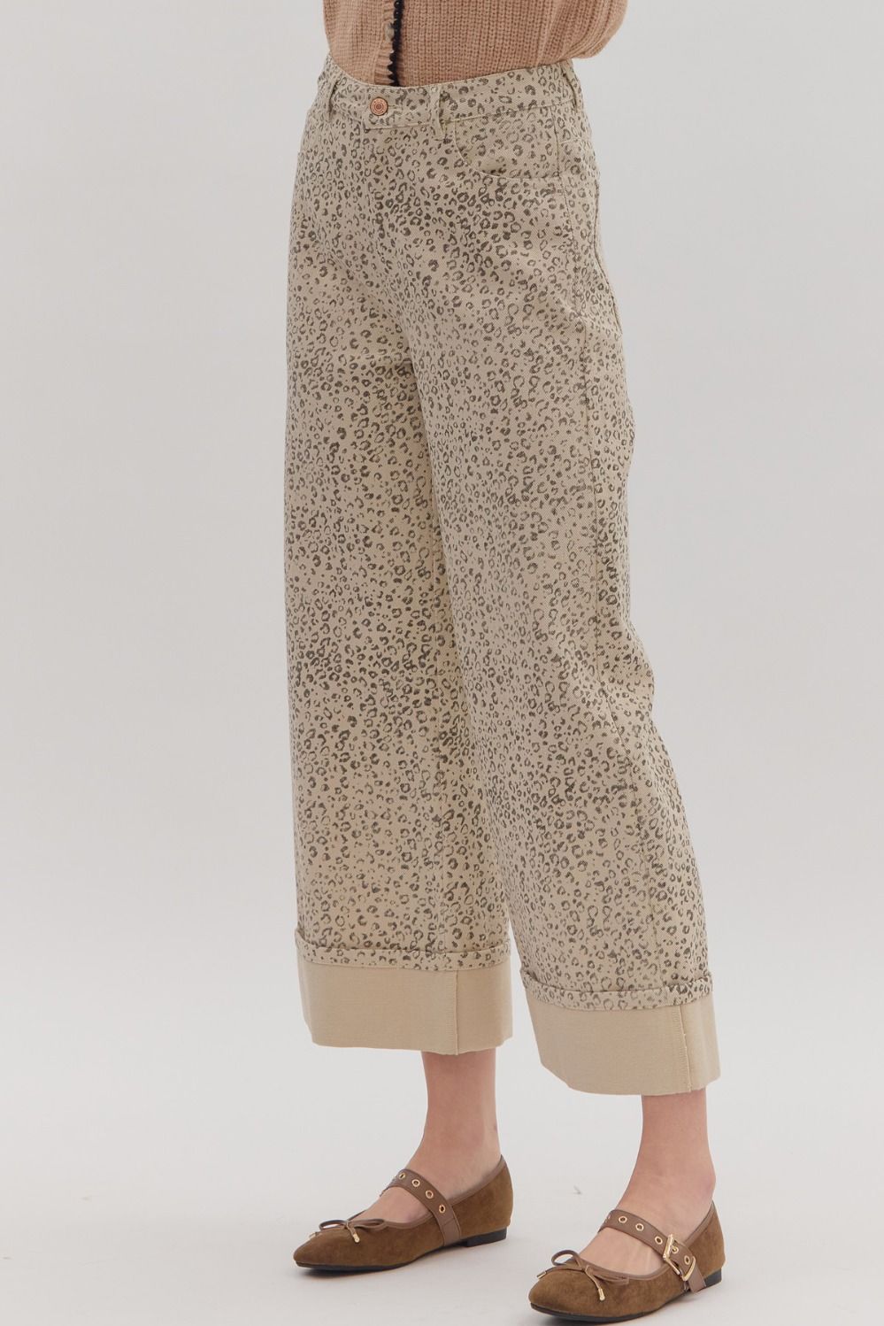 Leopard Wide Leg Pants