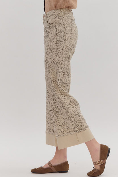 Leopard Wide Leg Pants