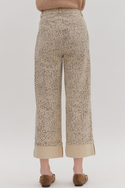Leopard Wide Leg Pants