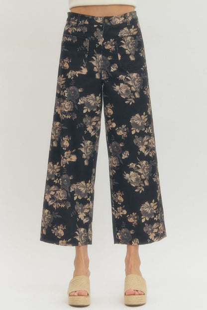 Floral Ankle Length Pants