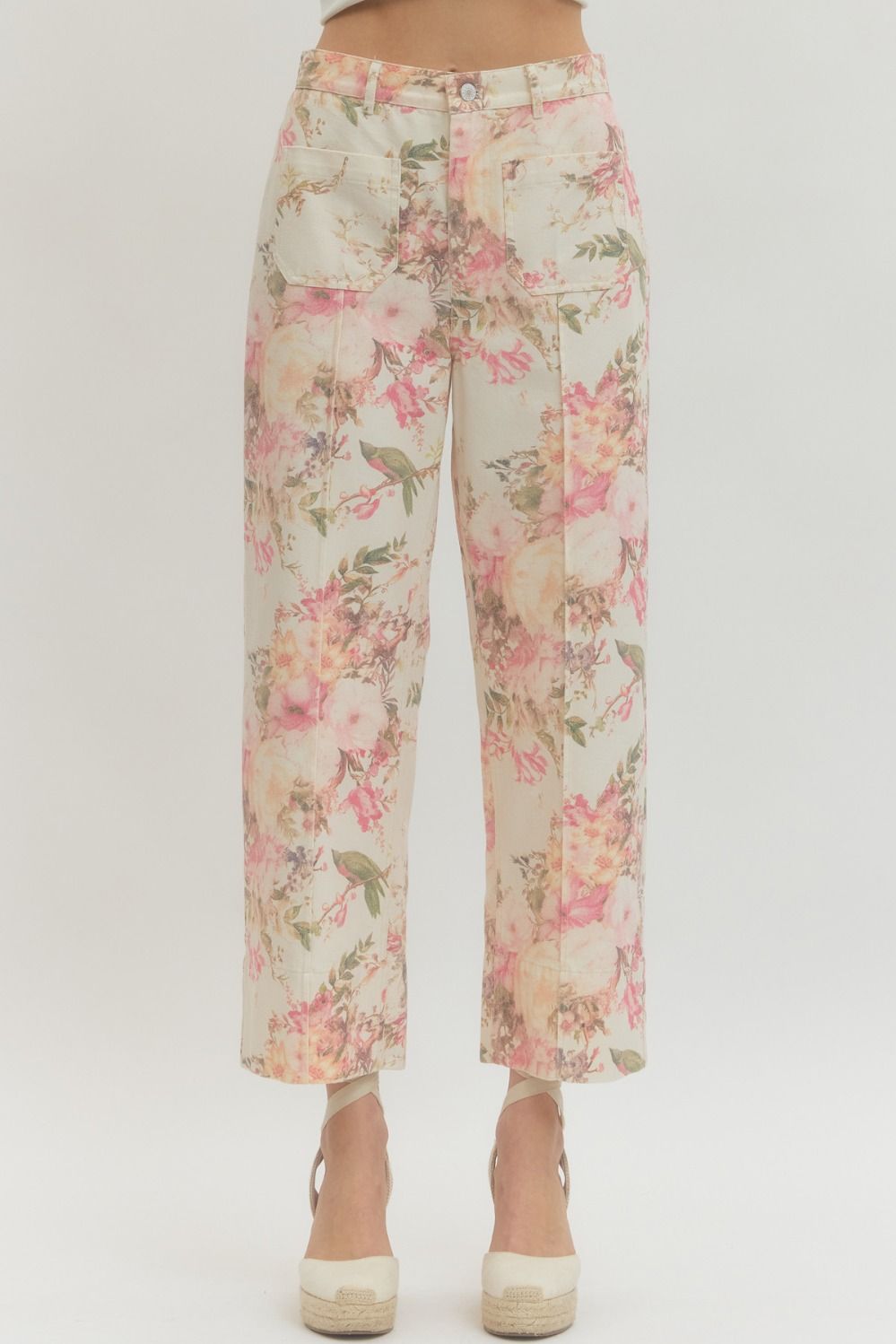 Floral Straight Leg Pants