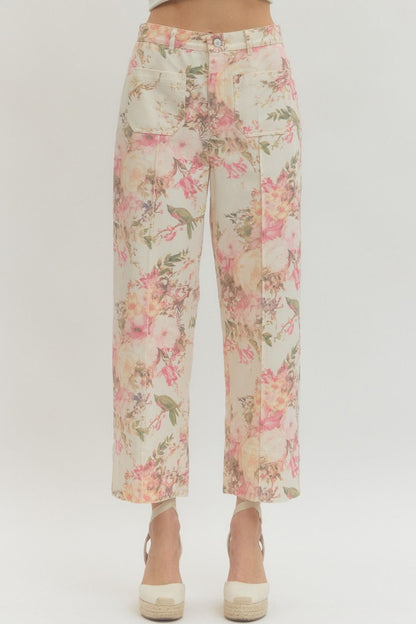 Floral Straight Leg Pants