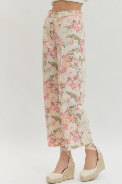 Floral Straight Leg Pants