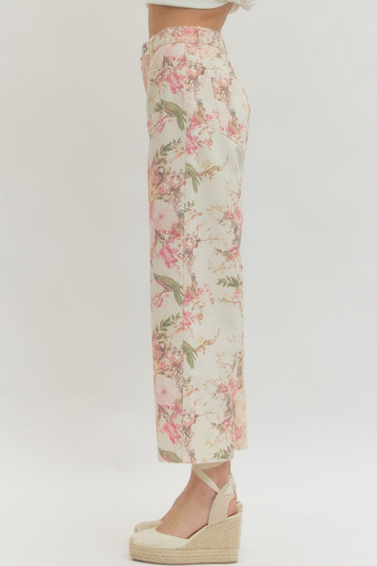 Floral Straight Leg Pants