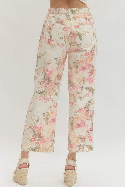 Floral Straight Leg Pants