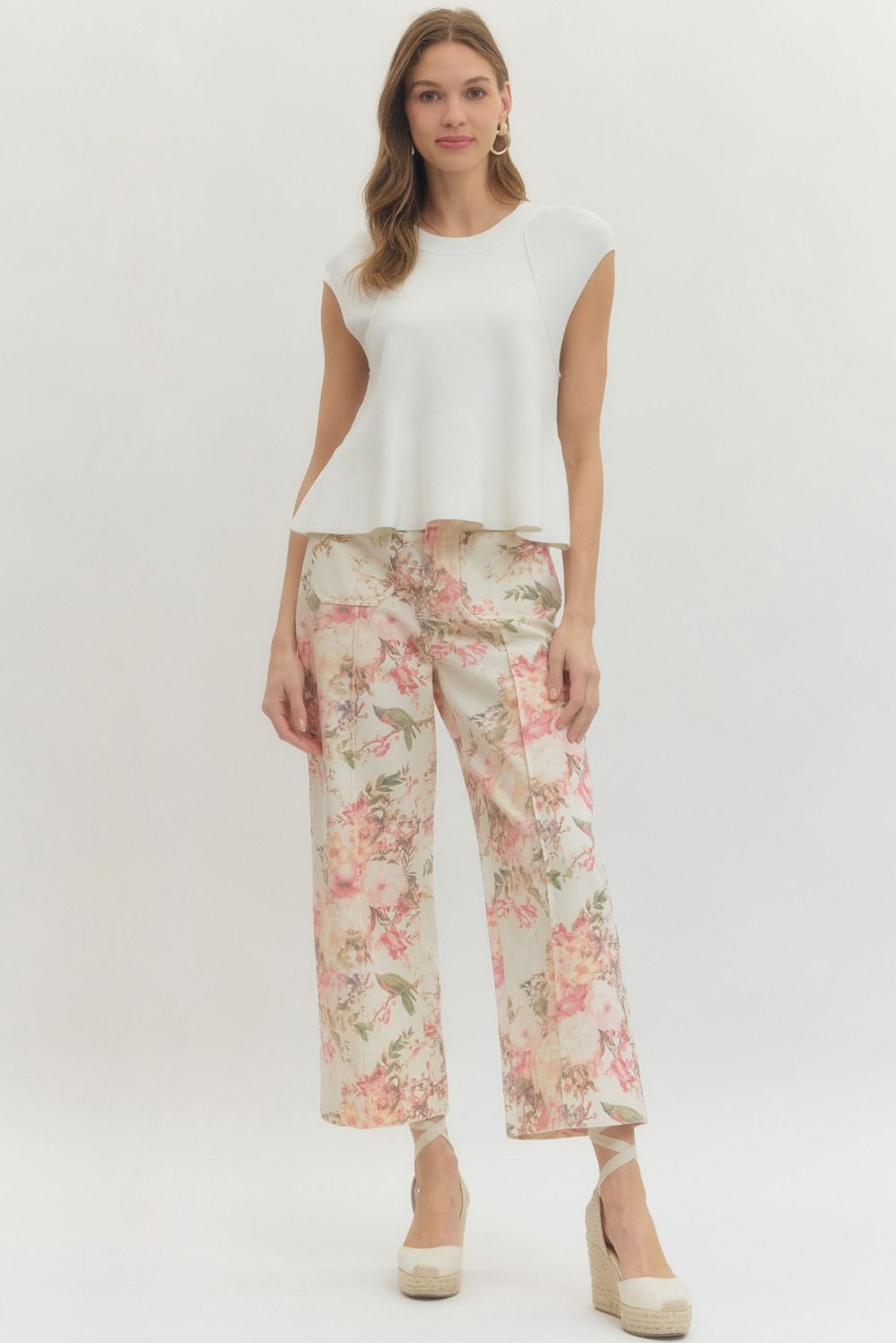 Floral Straight Leg Pants