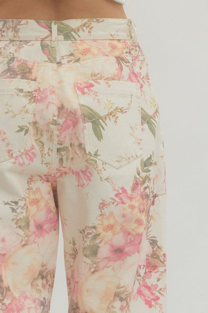 Floral Straight Leg Pants