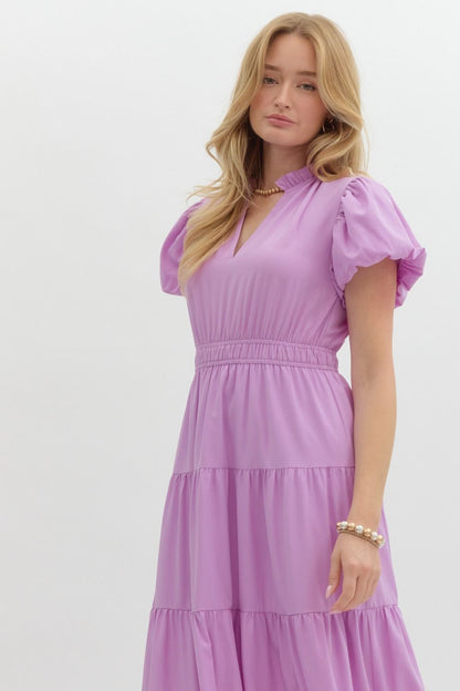 Tiered Ruffle Midi Dress