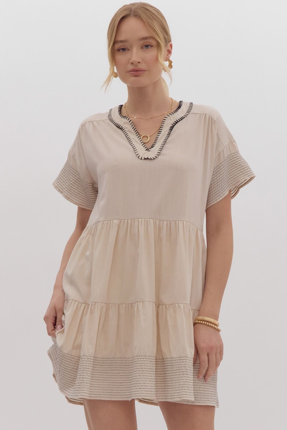 Tiered short Sleeve Dress