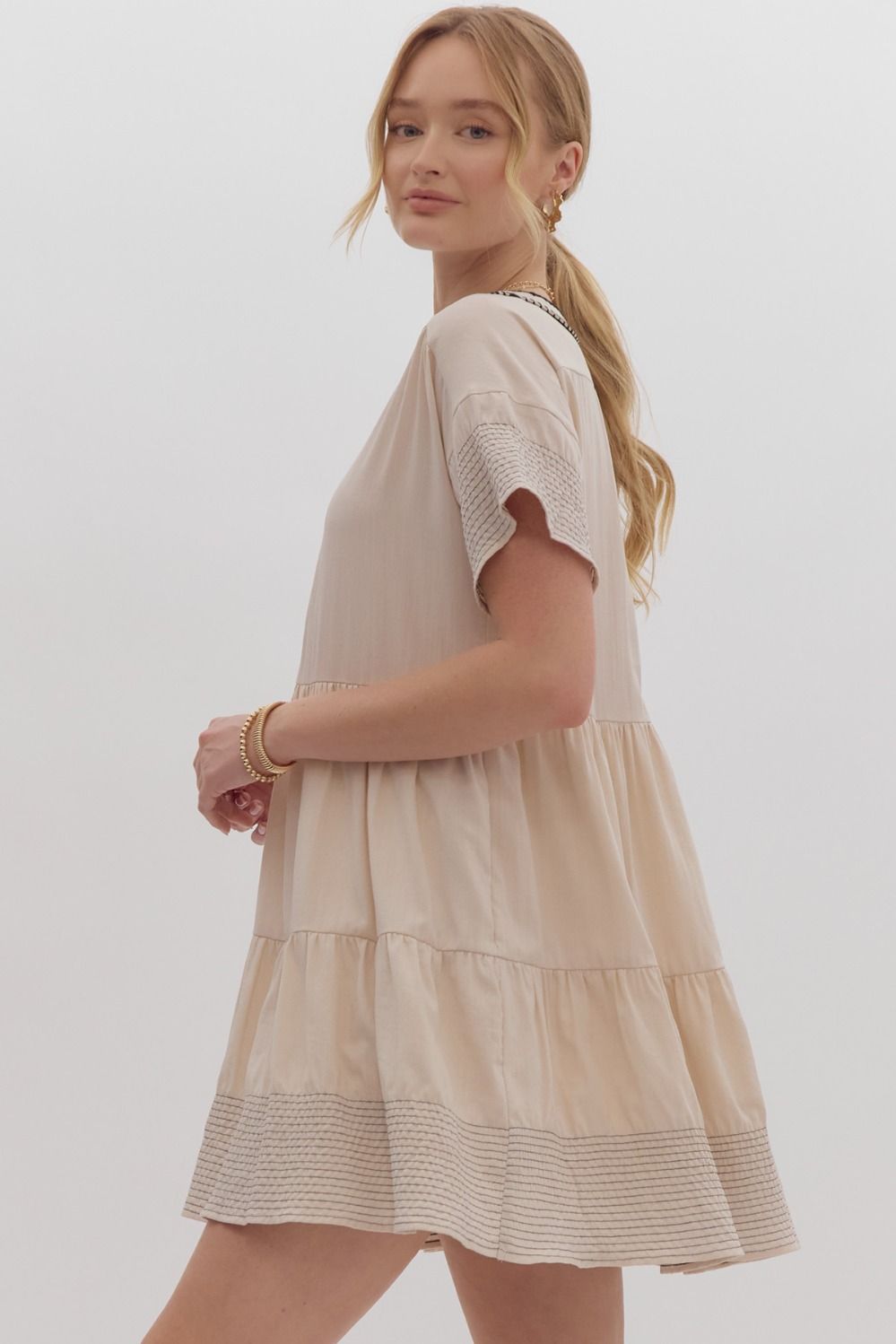 Tiered short Sleeve Dress