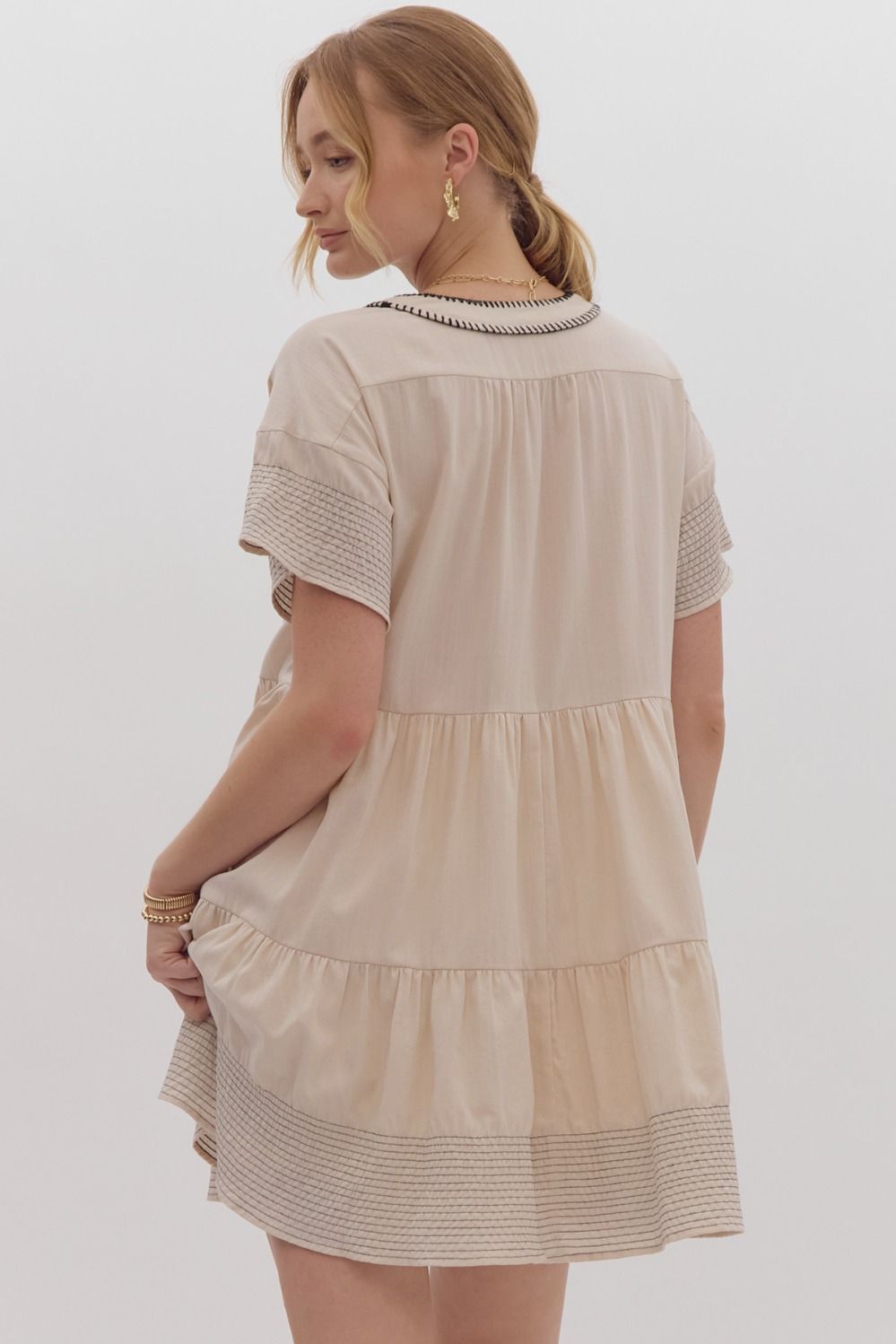 Tiered short Sleeve Dress