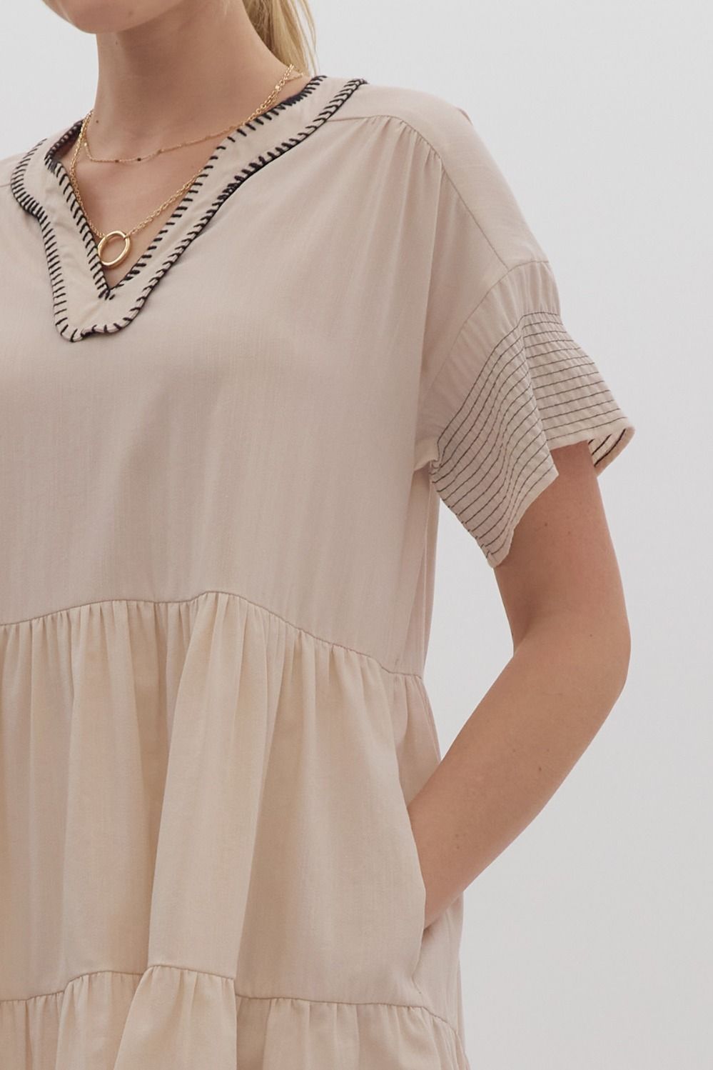 Tiered short Sleeve Dress