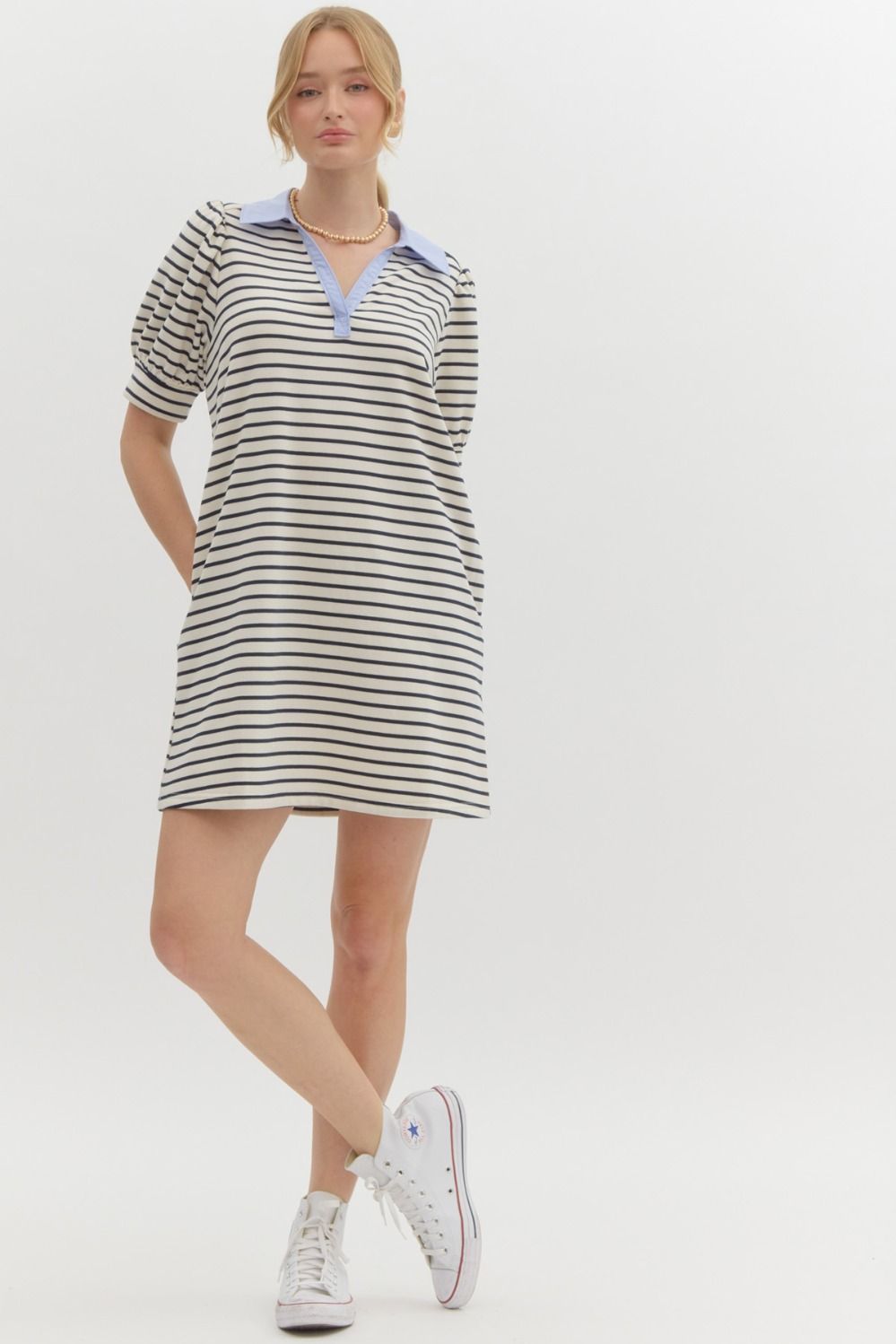 Puff Sleeve Mini Dress