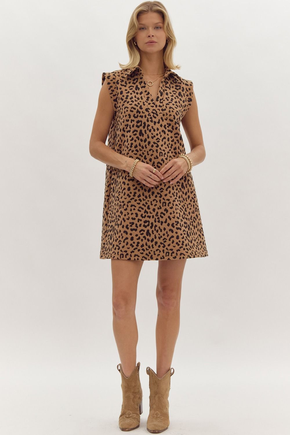 Leopard V-Neck Dress