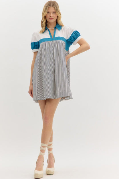 Colorblock Mini Dress