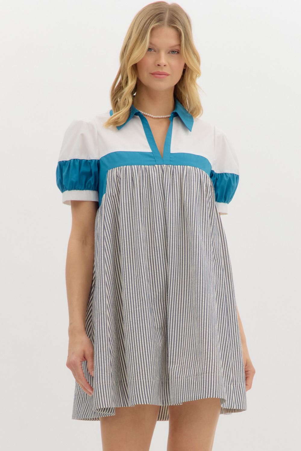 Colorblock Mini Dress
