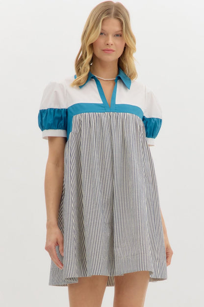 Colorblock Mini Dress