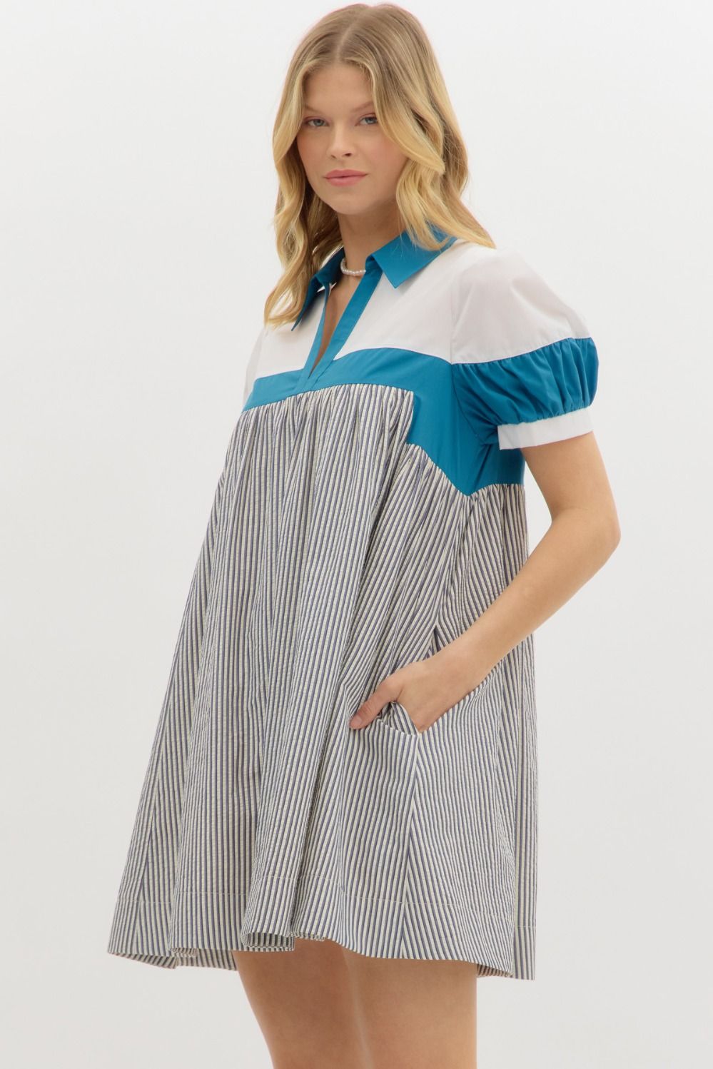 Colorblock Mini Dress