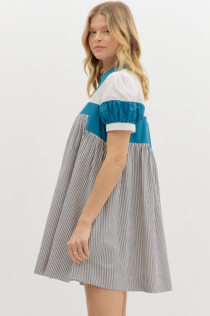Colorblock Mini Dress