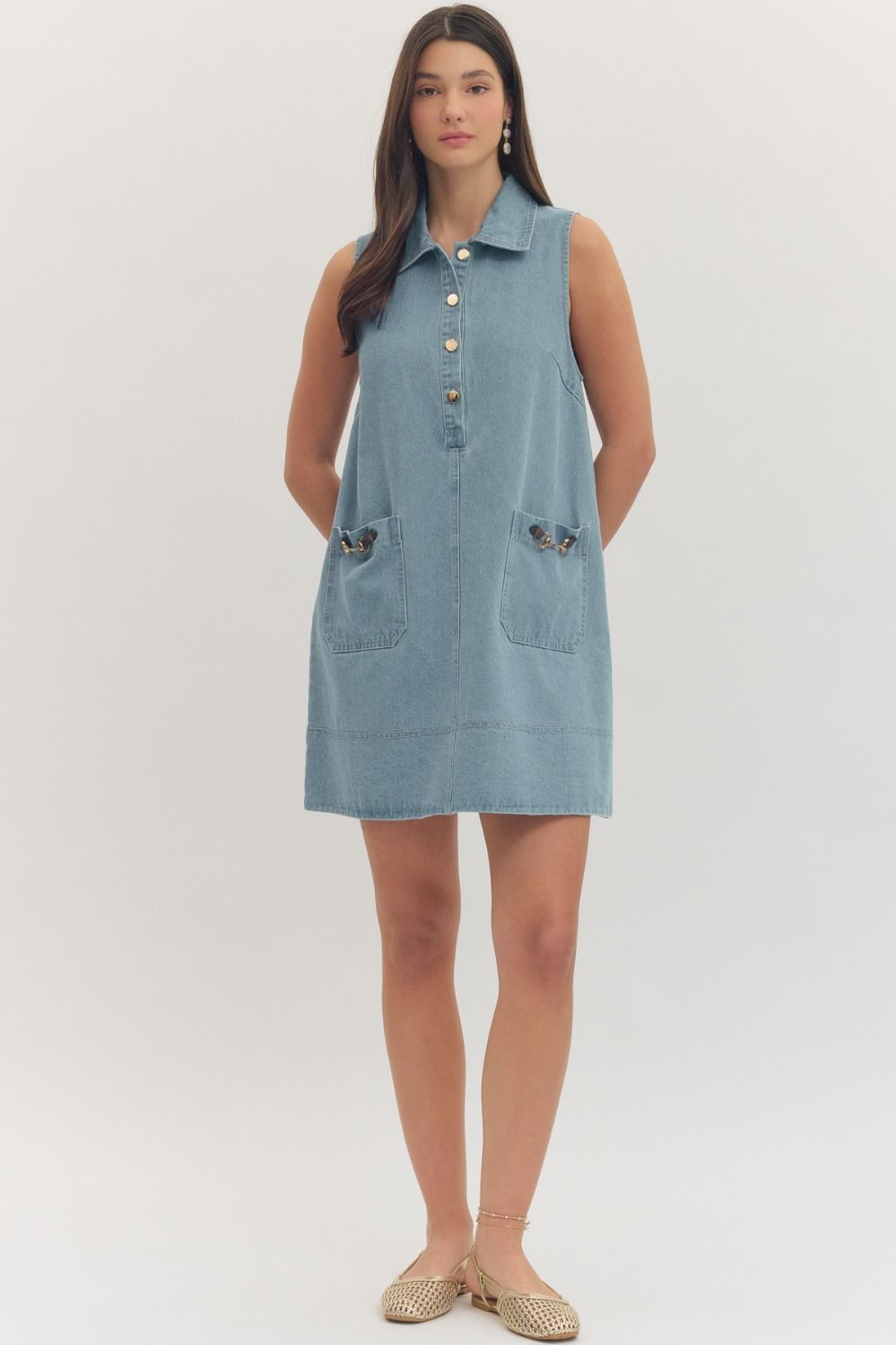 Denim Buckle Dress