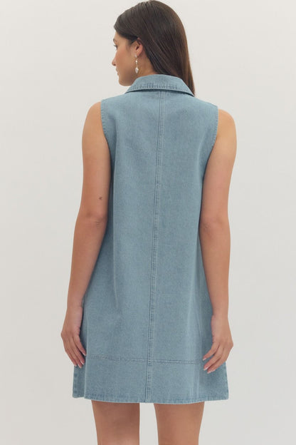 Denim Buckle Dress