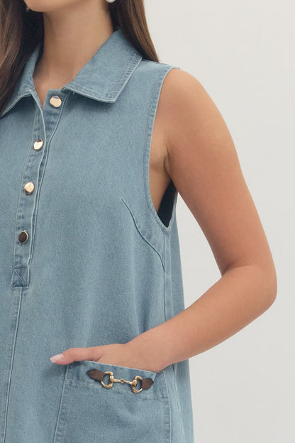 Denim Buckle Dress