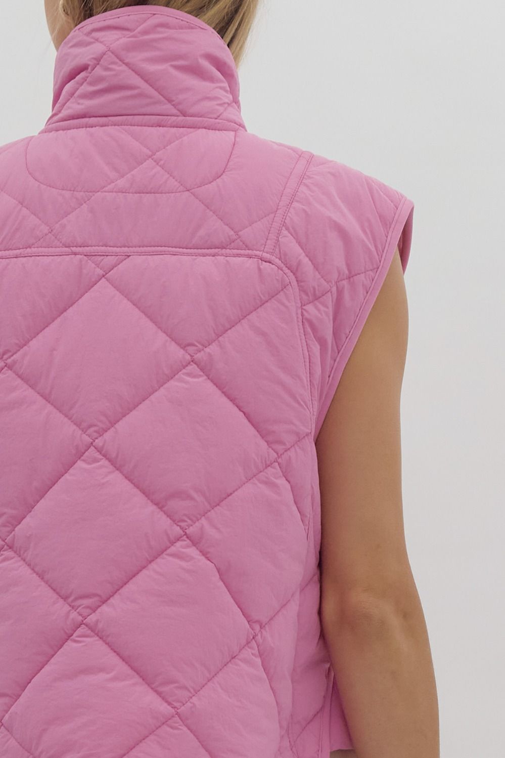 Quilted Snap Button Vest