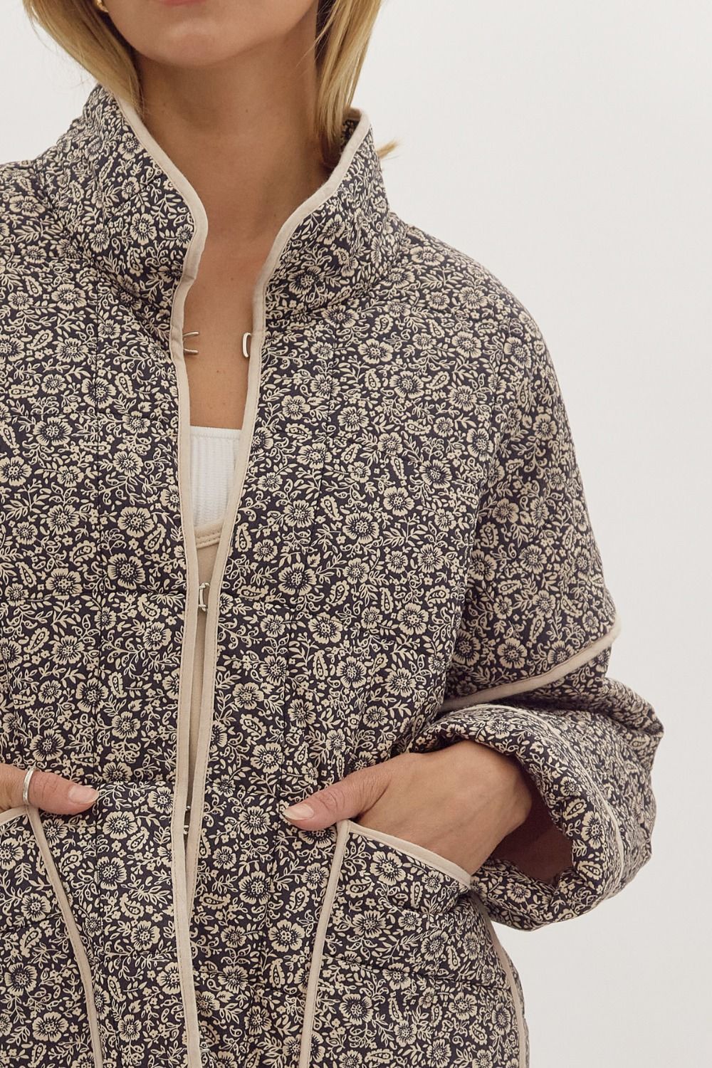 Quilted Floral Jacket