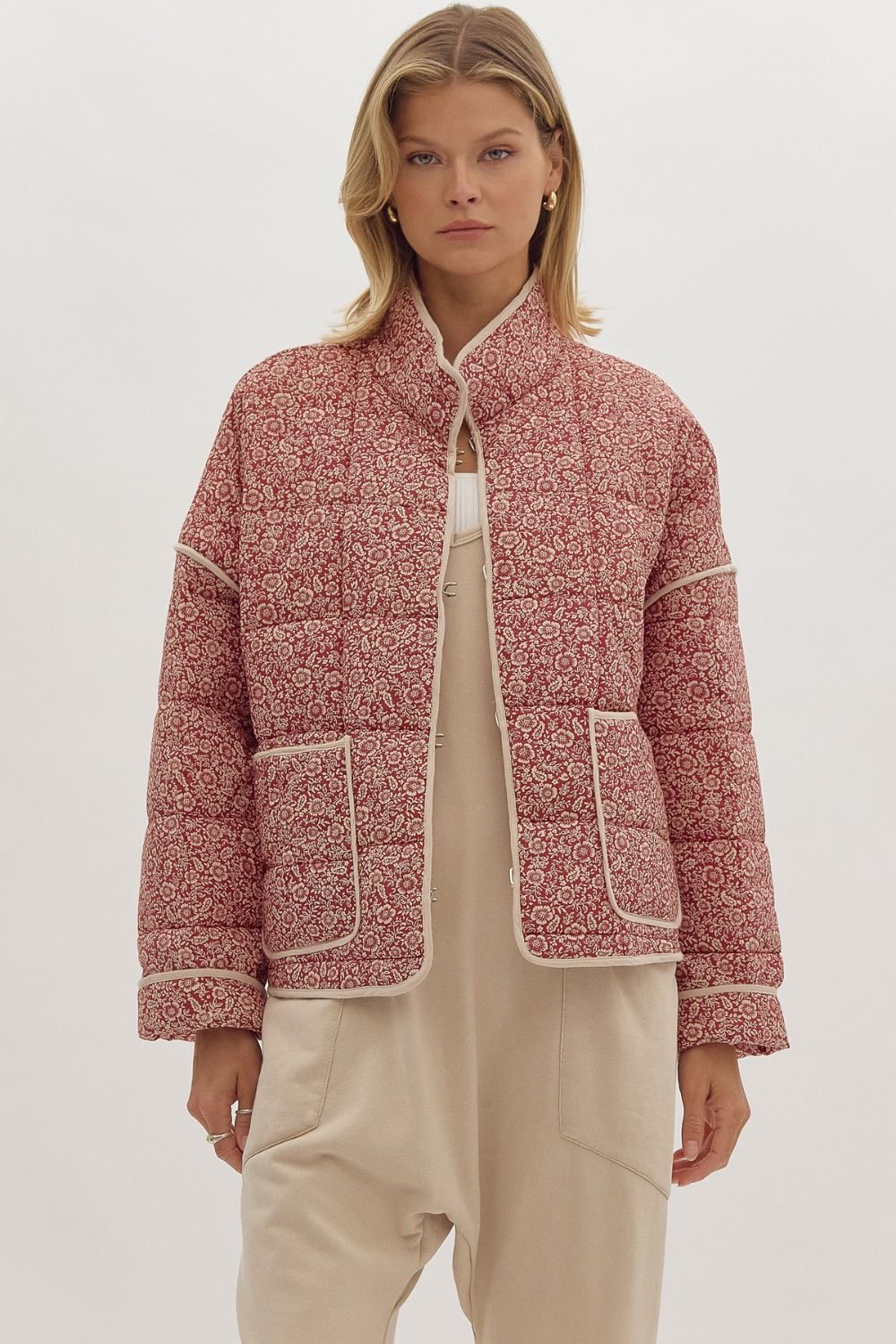 Quilted Floral Jacket