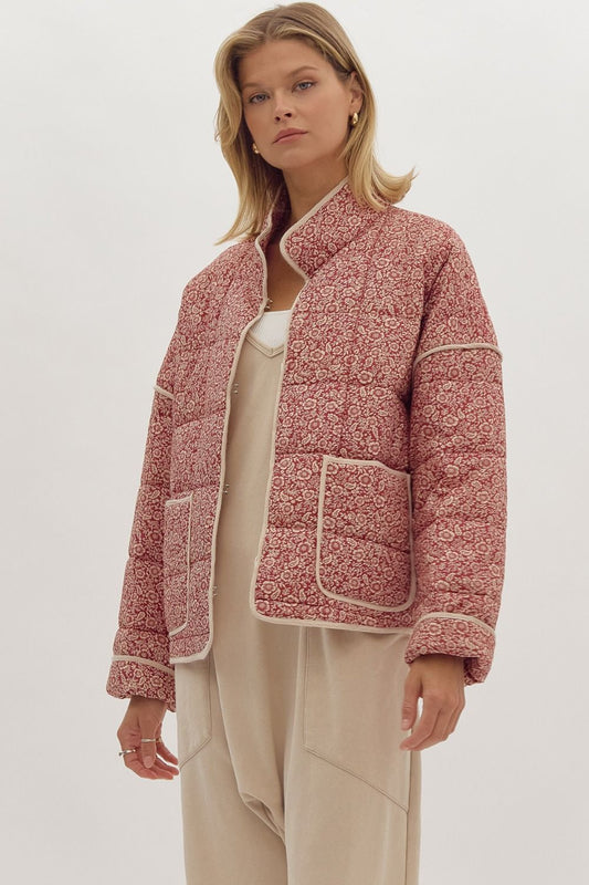 Quilted Floral Jacket