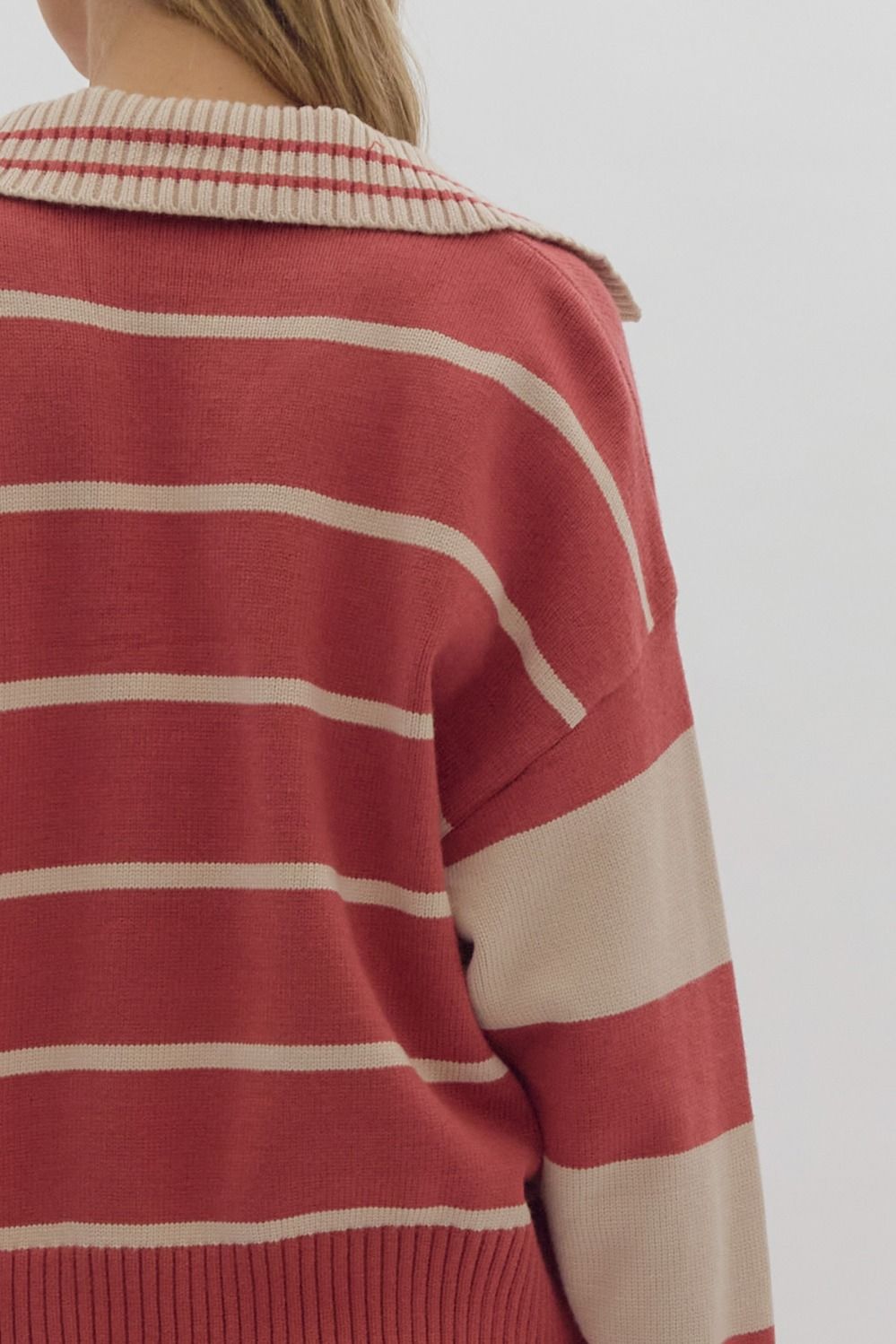 Stripe V-Neck Sweater